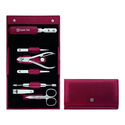 Kožená manikúra Zwilling CLASSIC INOX 7-dílná červená (97681-003)_7