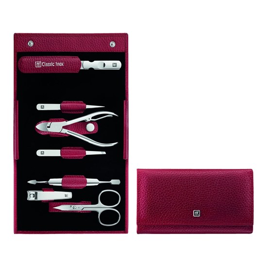 Kožená manikúra Zwilling CLASSIC INOX 7-dílná červená (97681-003)_7