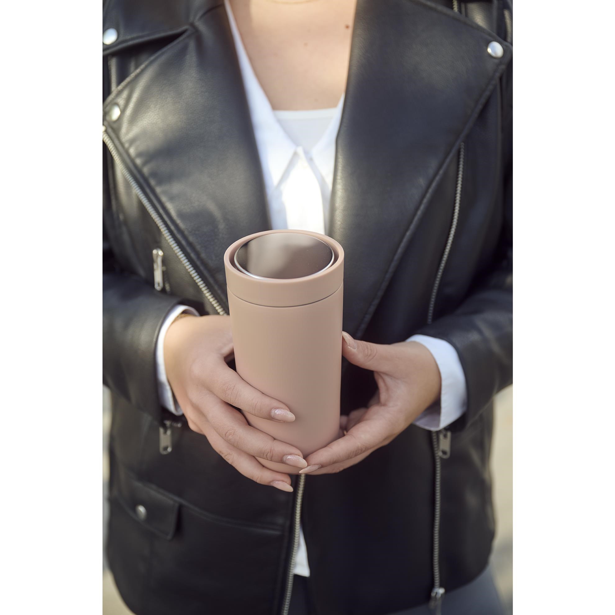 Termohrnek Stelton GO CLICK 400ml šedorůžový_0
