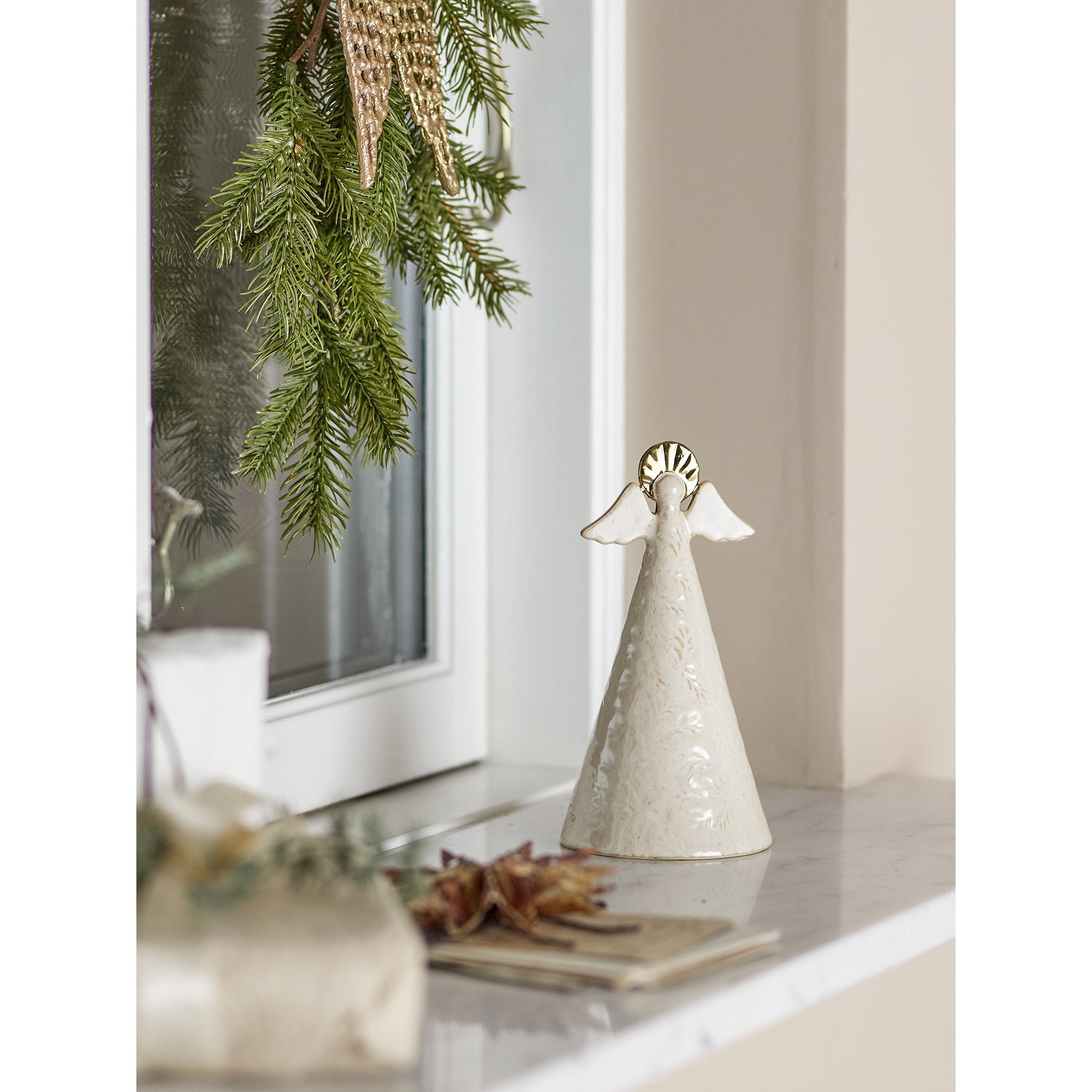 Kameninový dekorační anděl LIZA V.17cm přírodní_0