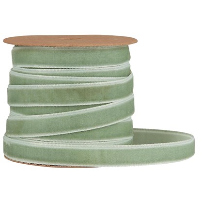 Sametová stuha na cívce Ib Laursen 10 m dusty green_0