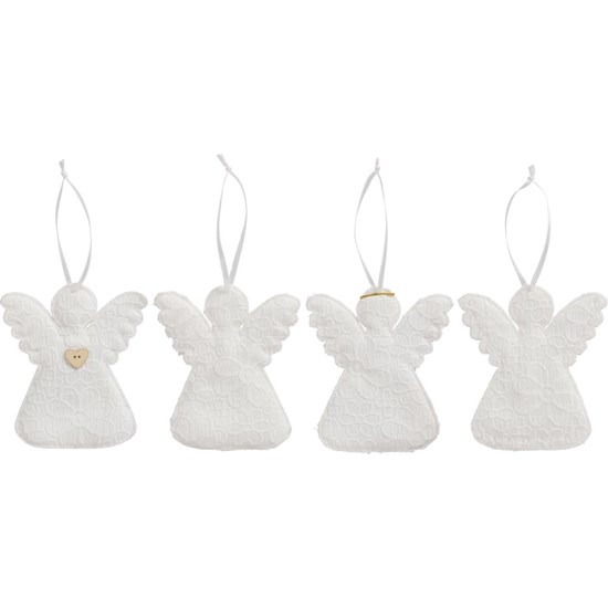 Látková ozdoba anděl Ib Laursen s výšivkou SET/4 druhy_0