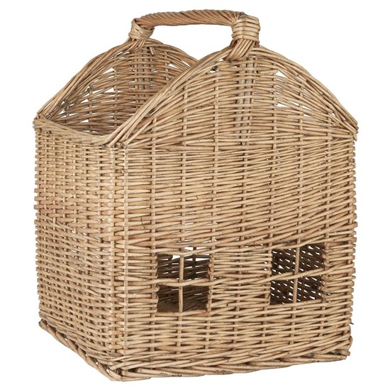 Proutěný košík domeček Ib Laursen V.40 cm přírodní_0