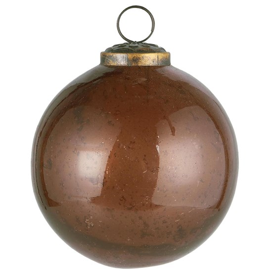 Skleněná vánoční ozdoba Ib Laursen P.9,5 cm moka_0