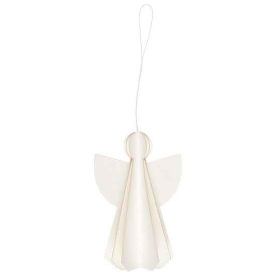 Papírové vánoční ozdoby andělé SET/3ks Ib Laursen V.14 cm bílé_0