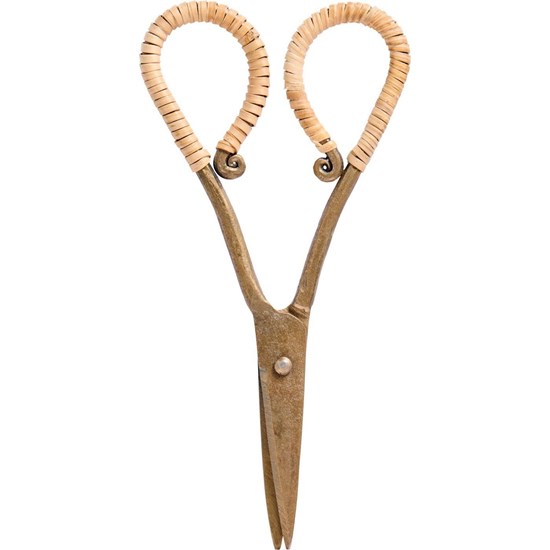 Nůžky s ratanovou rukojetí Ib Laursen Scissors D.17,8 cm_0