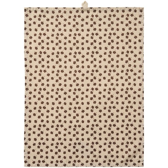 Kuchyňská utěrka Birk Ib Laursen 70x50 cm přírodní s hnědými listy_0