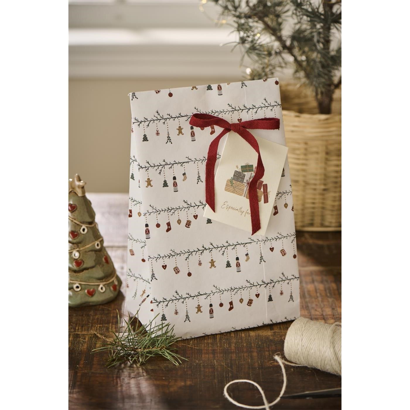 Papírový vánoční sáček Ib Laursen V.28,5 cm girlandy_1