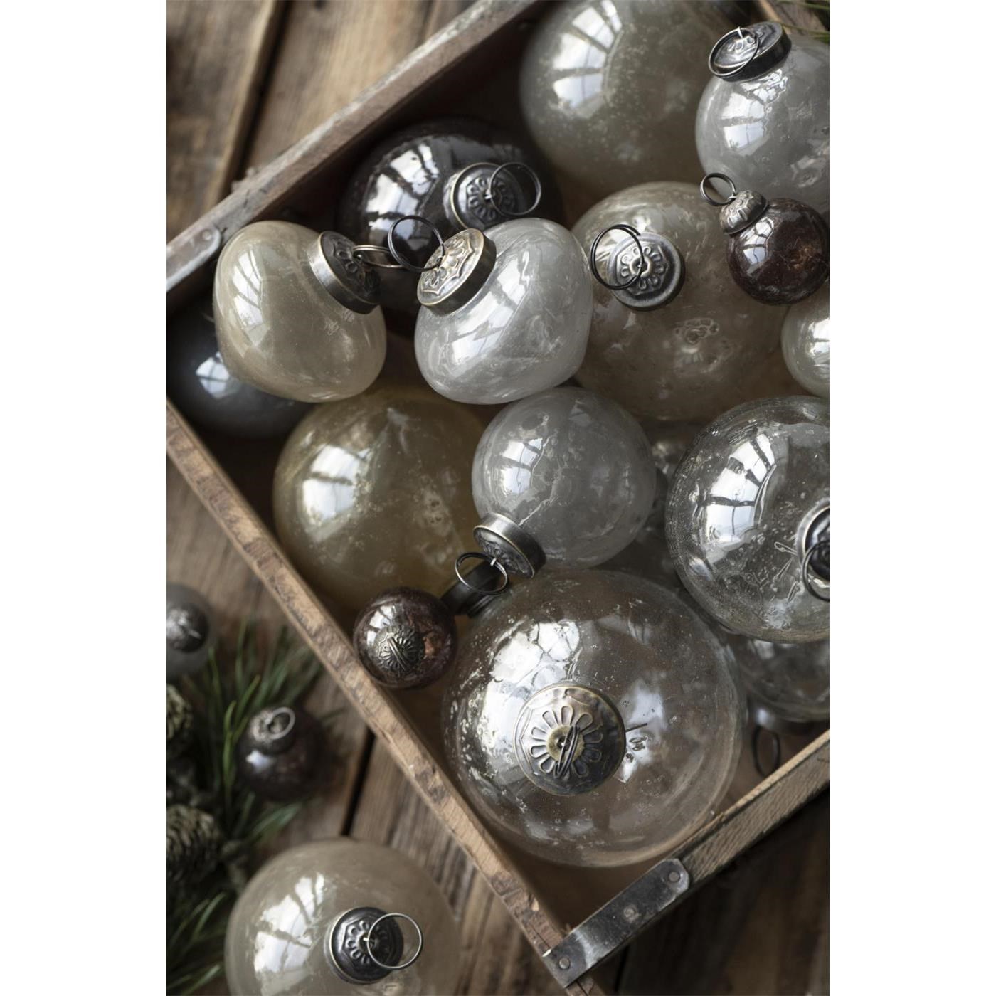 Skleněná vánoční ozdoba Ib Laursen P.8 cm medová_2