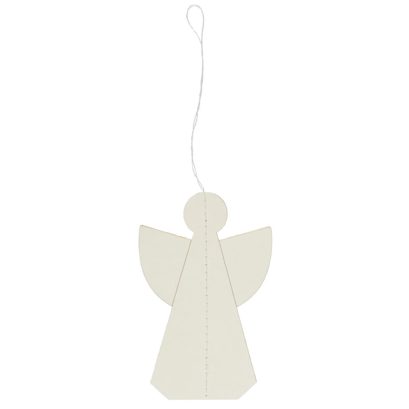 Papírová vánoční ozdoba anděl Ib Laursen V.14 cm bílá_1