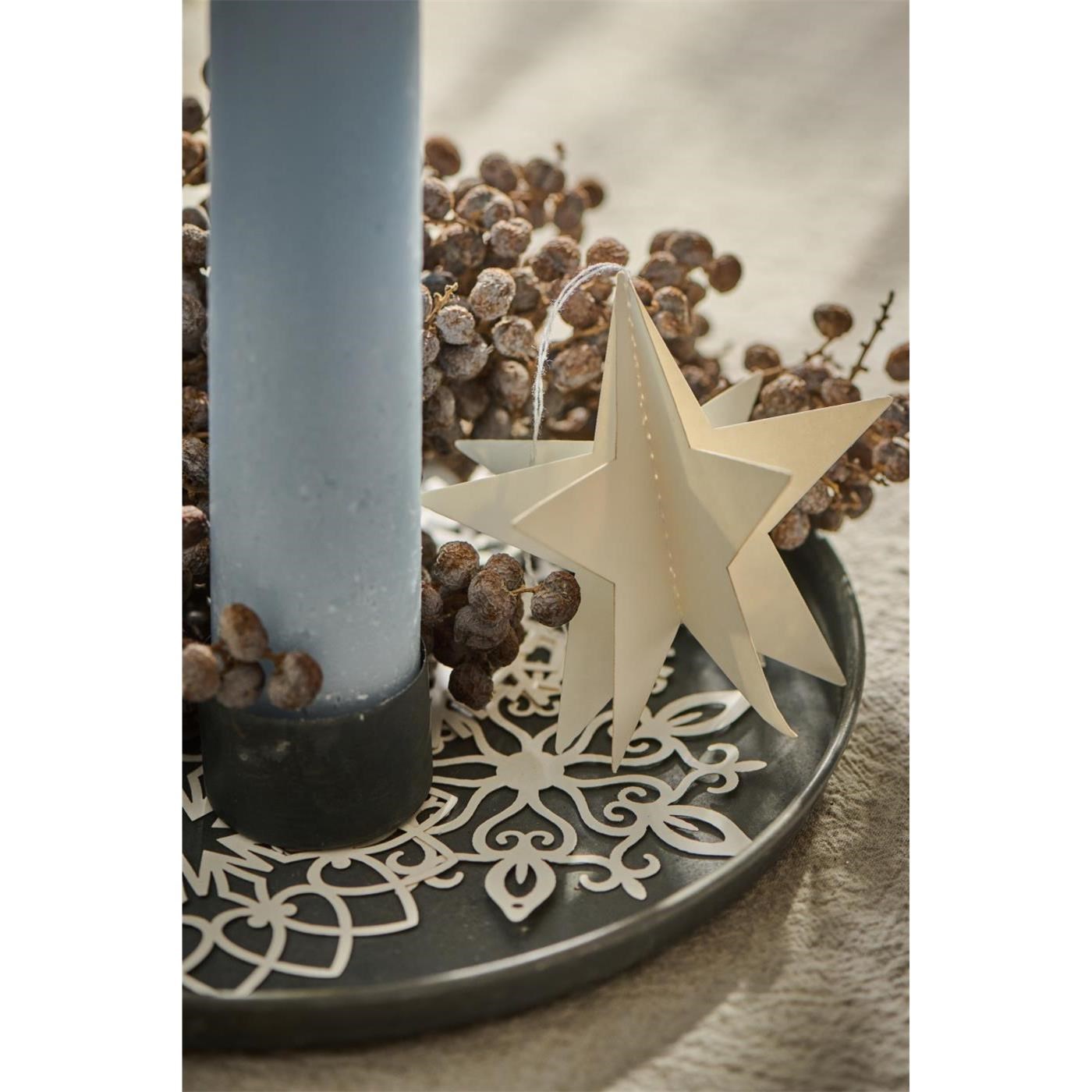 Papírové vánoční ozdoby vločky Ib Laursen SET/3ks bílé_4