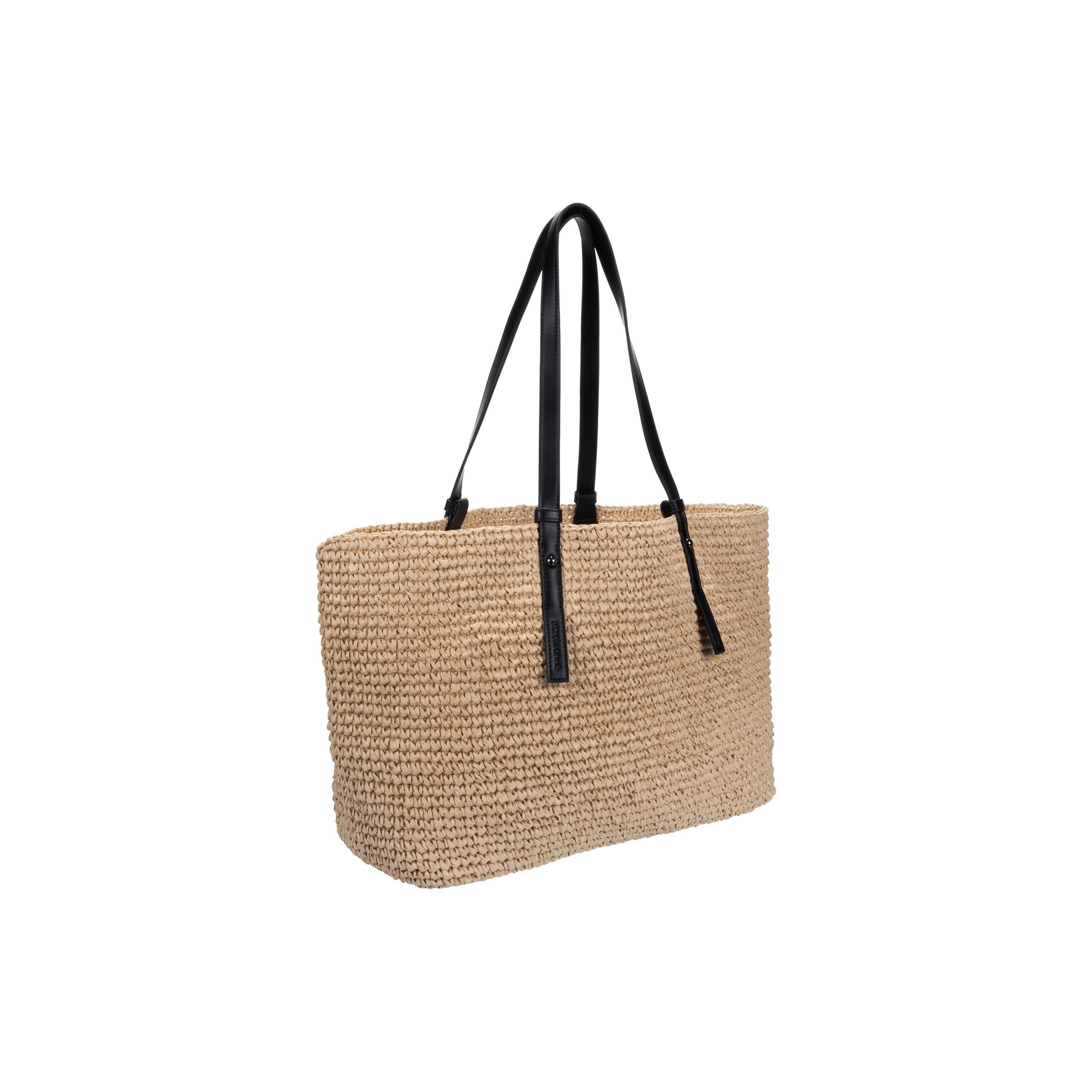 Slaměná taška Monk & Anna KAMI black_0