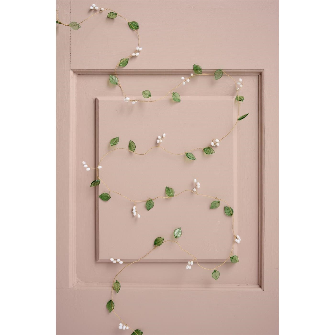 Girlanda se zelenými lístky Ib Laursen D.180 cm_1