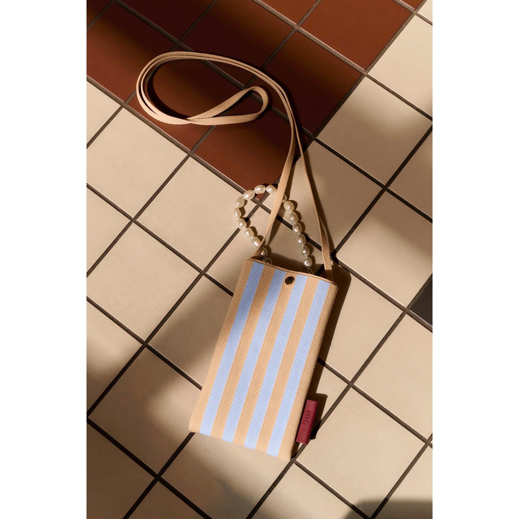 Pouzdro na telefon Sticky Sis Club KNITTED STRIPER marzipan + sky_0