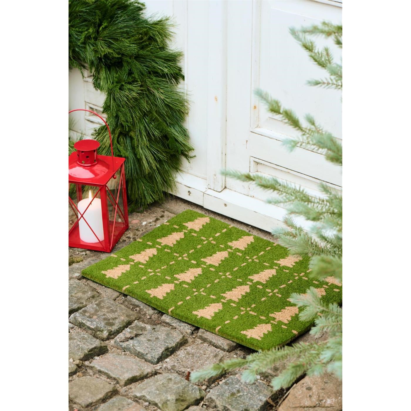 Rohožka s motivem vánočních stromků Ib Laursen 60x40 cm_0