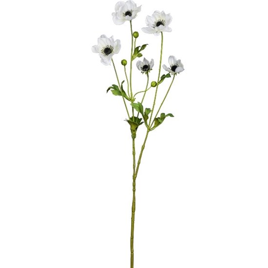 Umělá květina sasanky 81cm bílá_1