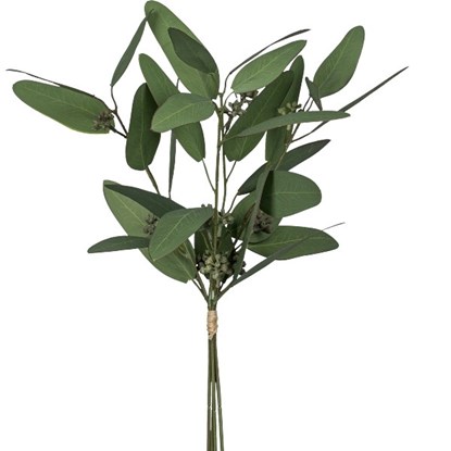 Umělá dekorace eukalyptu s plody 38cm zelená_1