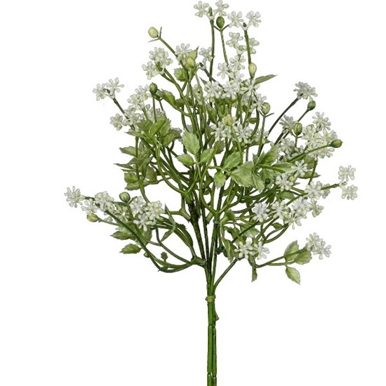 Umělá větvička květiny Pumila 34cm bílá_1