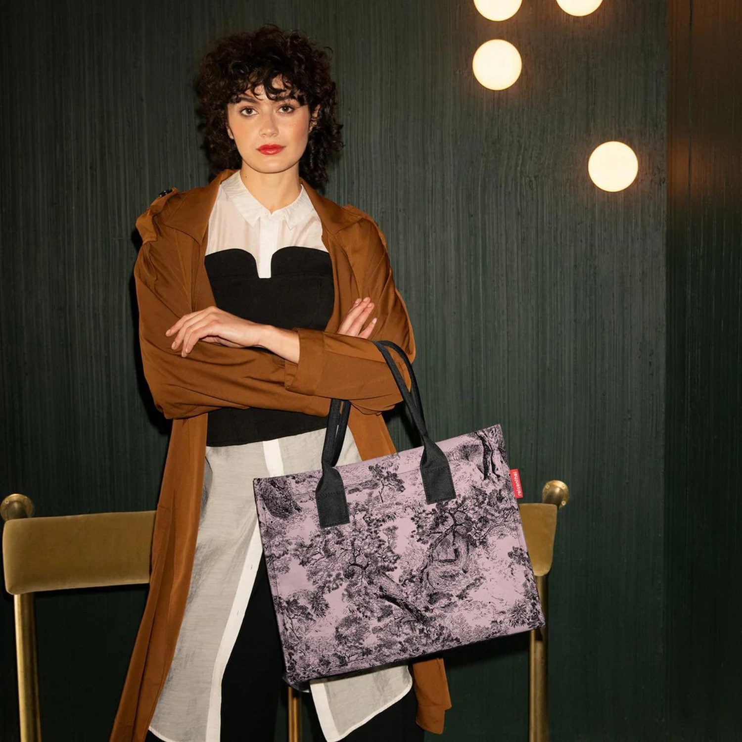 Taška přes rameno Reisenthel Daily Shopper jacquard rose_0