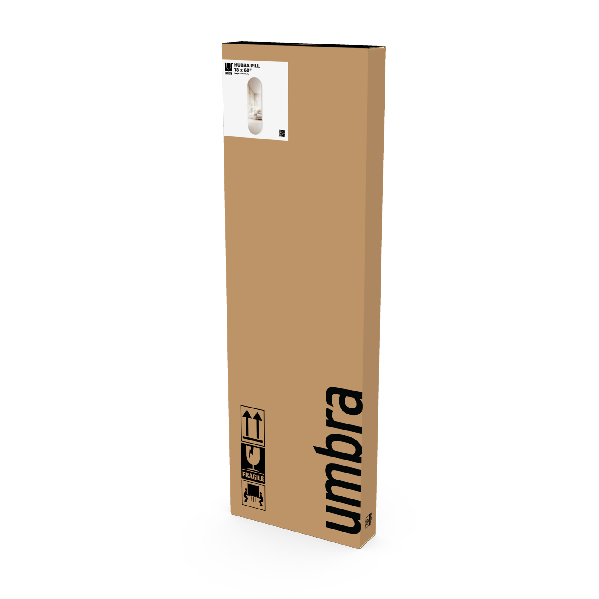 Zrcadlo HUBBA oválné 45x157cm s mosazným lemem_10