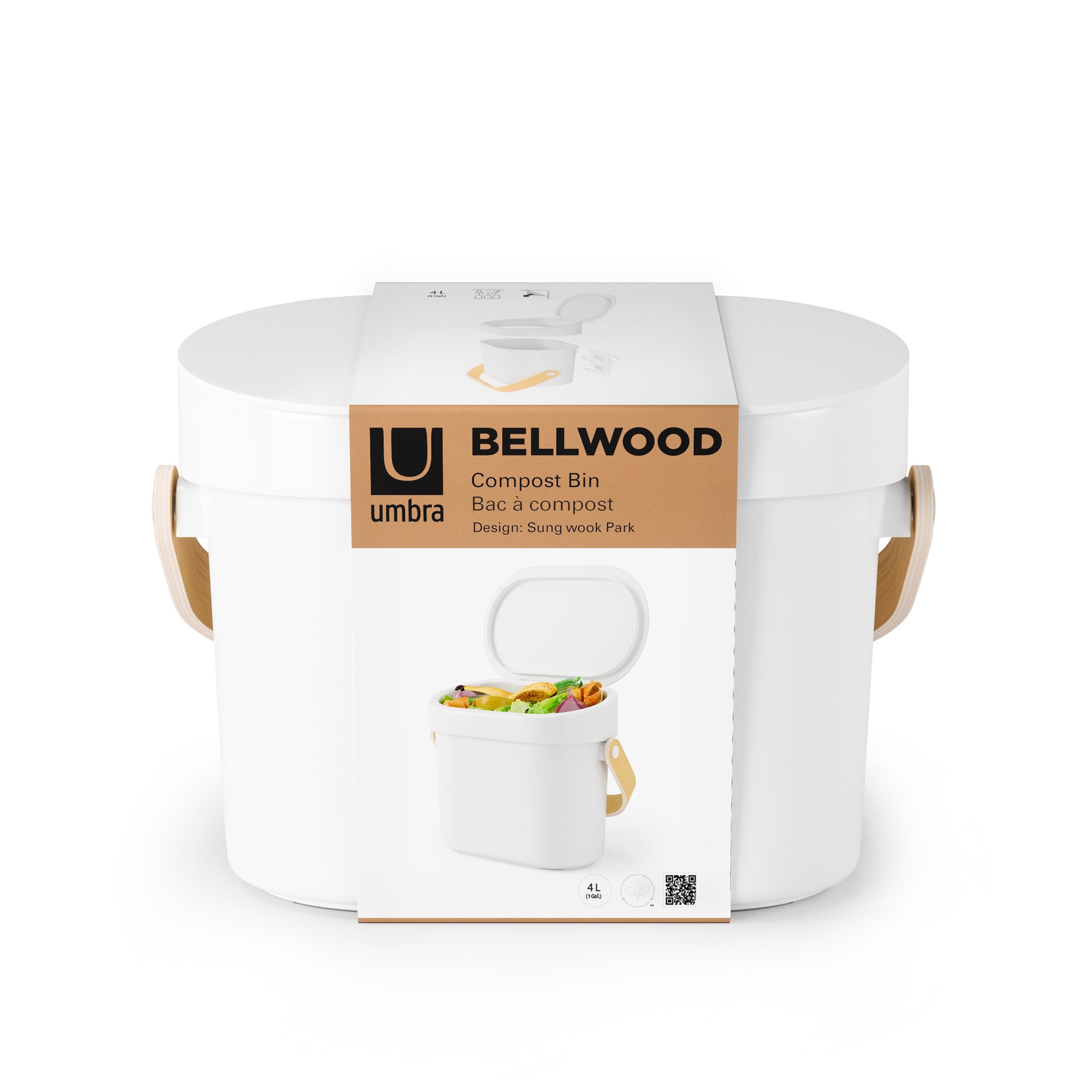 Kompostovací koš Umbra BELLWOOD bílý/přírodní_13