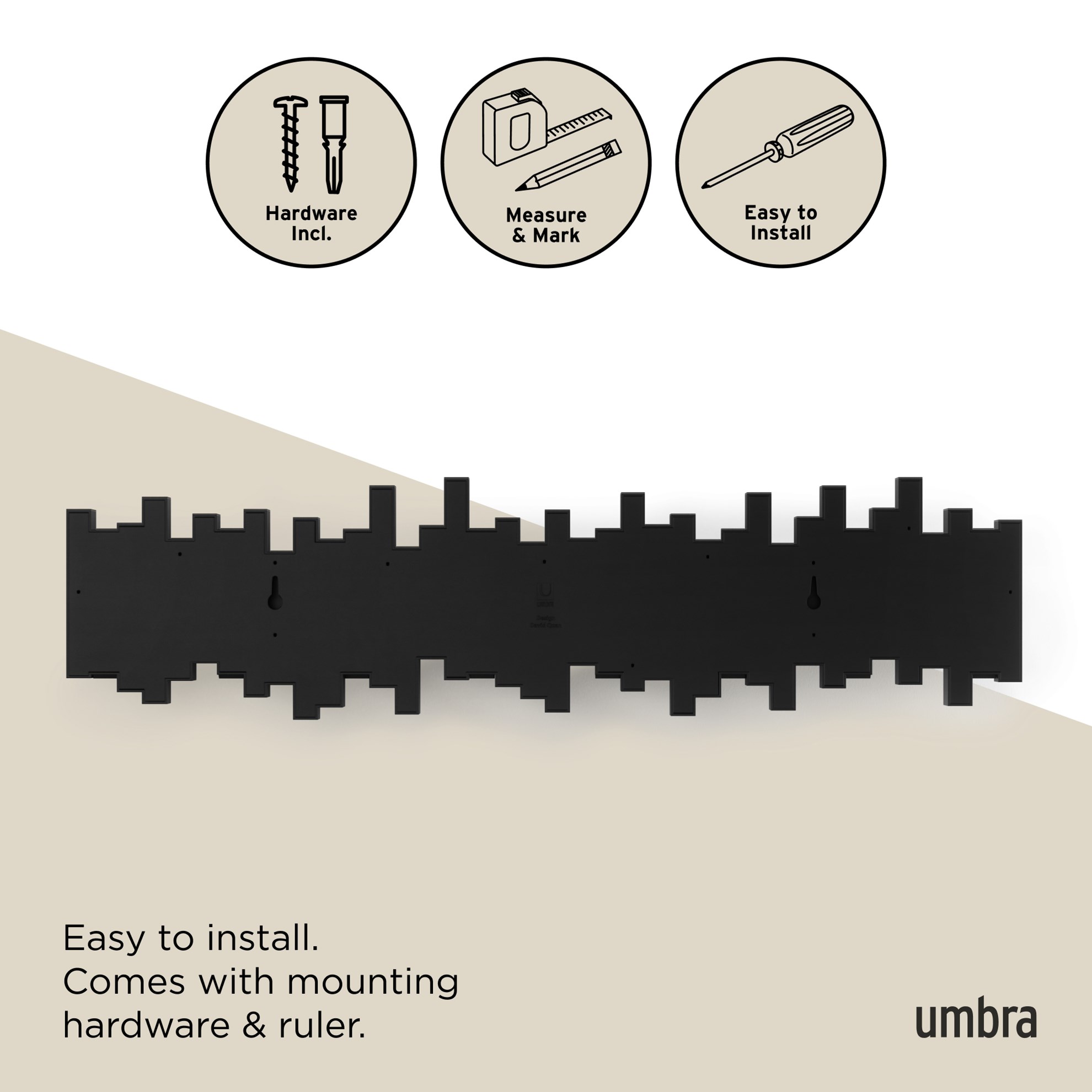 Věšák sklápěcí Umbra STICKS 8 černý_4