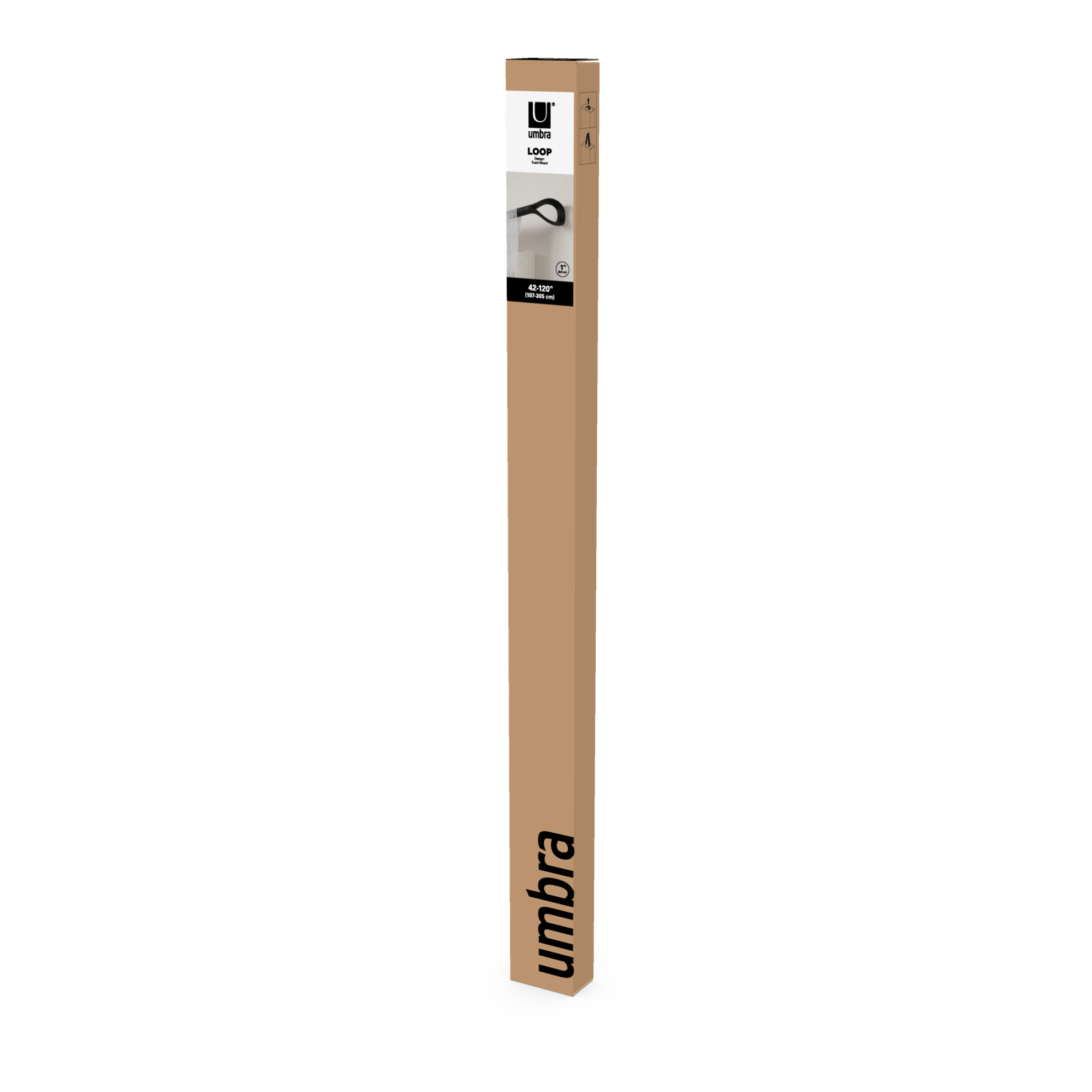 Rozšířitelná garnýž Umbra LOOP D.107-305cm černá matná_1