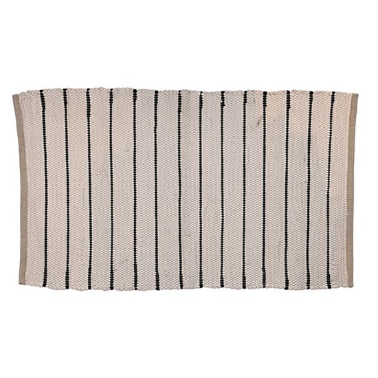 Dekorační koberec 80x50 cm bílá s černými proužky_0