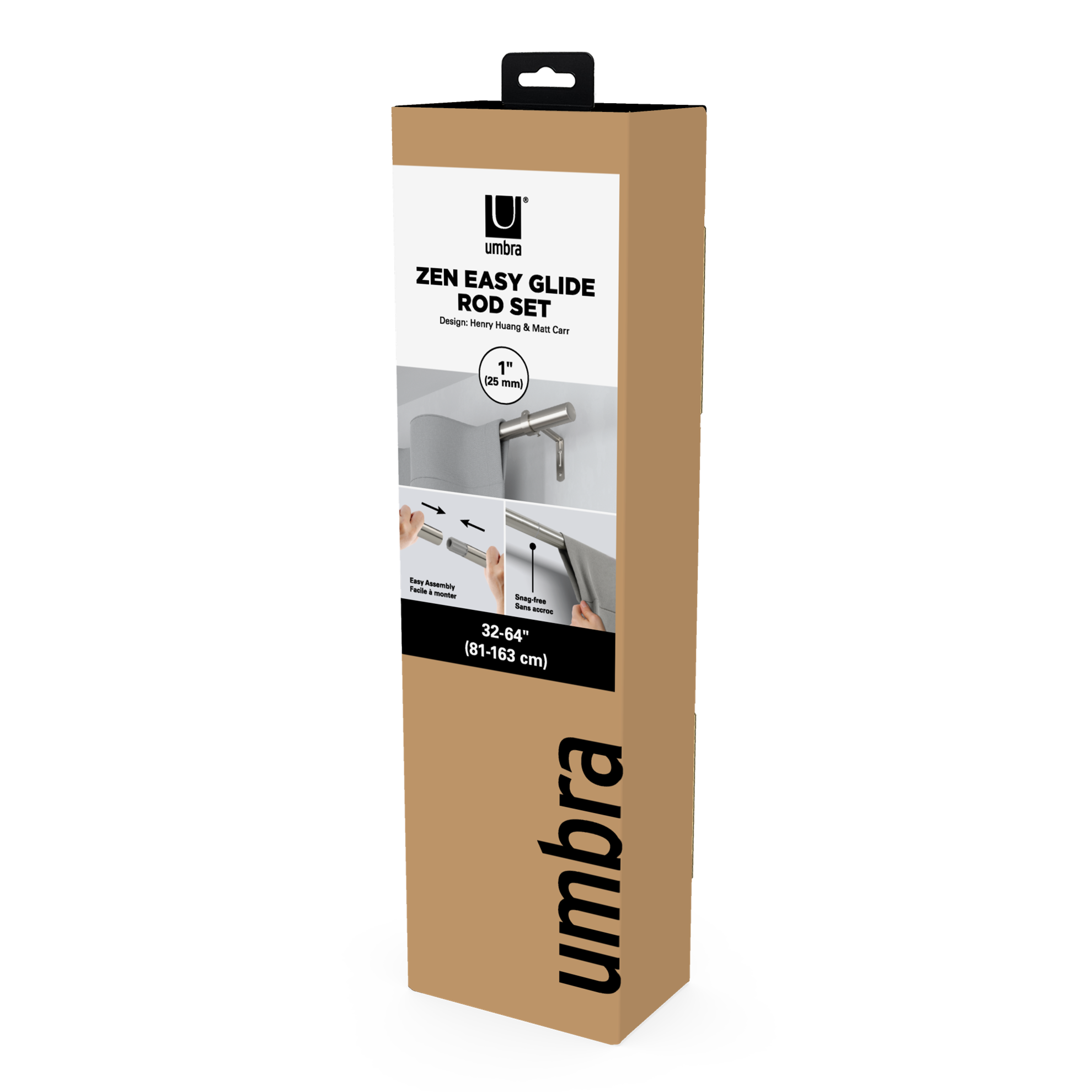 Rozšířitelná garnýž Umbra ZEN 61-142cm niklová_1