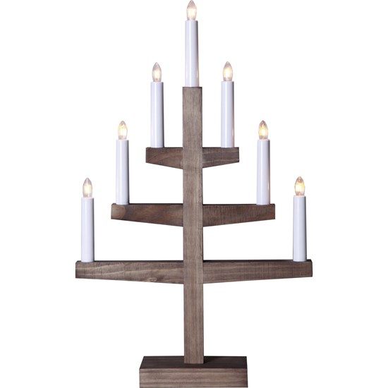 Dřevěný vánoční okenní svícen Trapp V.54 cm, hnědý_0