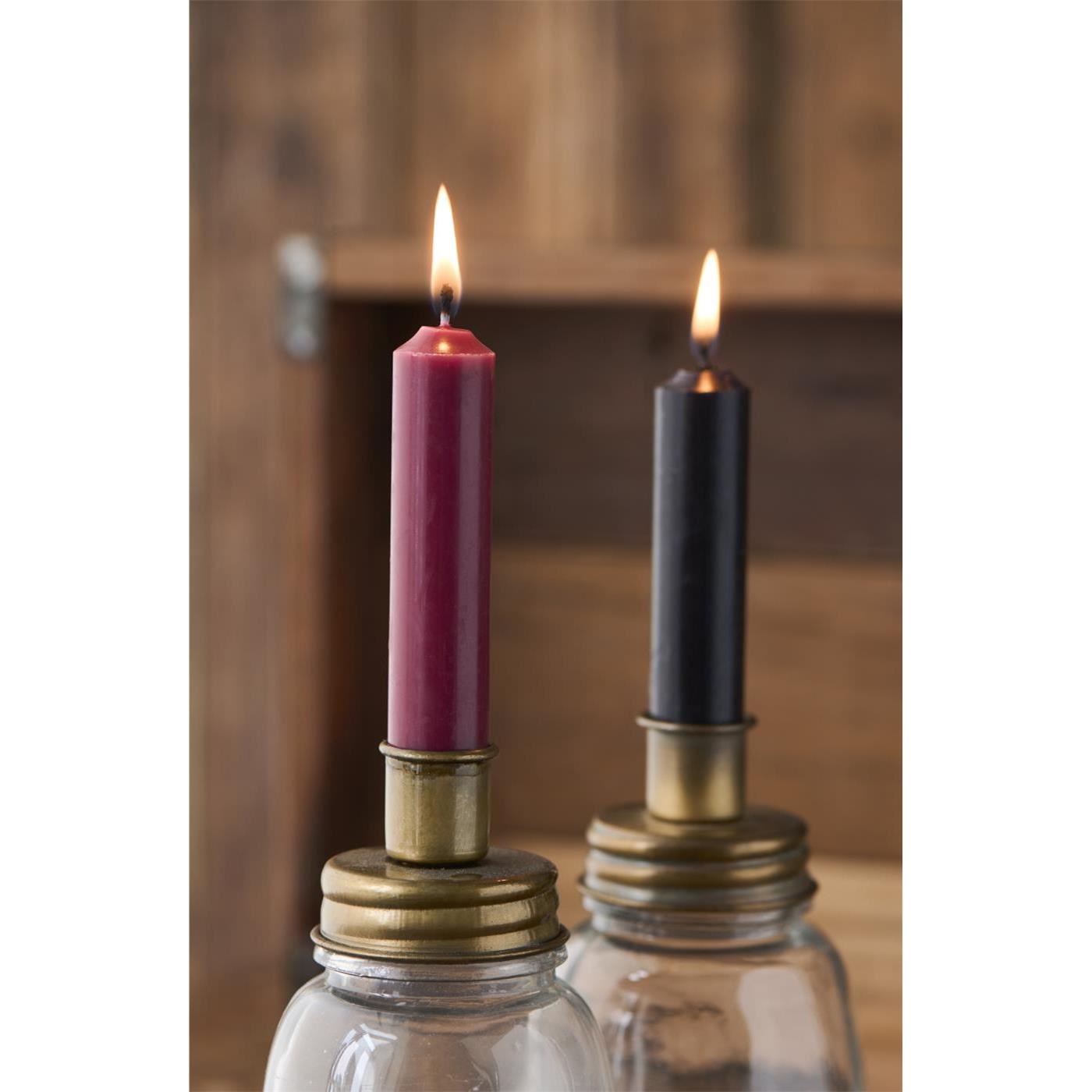 Krátká máčená svíčka P.2,2xV.11cm vínová_1