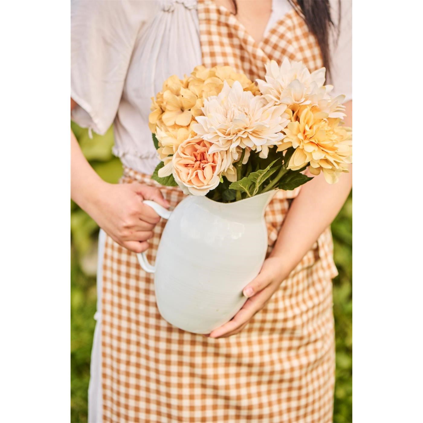 Umělá květina Ib Laursen D.45 cm Dahlia světle žlutá_0