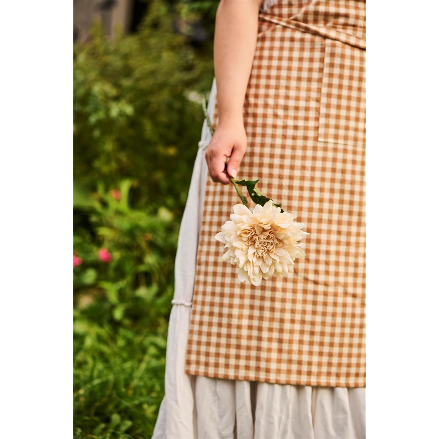 Umělá květina Ib Laursen D.45 cm Dahlia světle žlutá_1