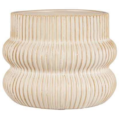 Květináč/váza rýhovaný Ib Laursen P.13,5 cm krémový_2
