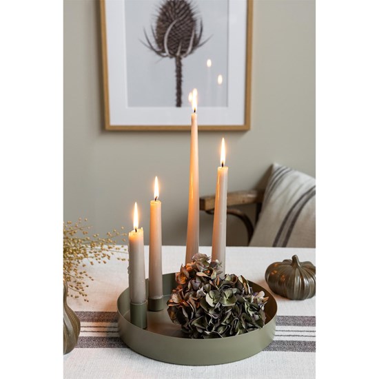 Adventní svícen SUND kulatý s magnetickým držáky na svíčky 2,1 cm zelený_3