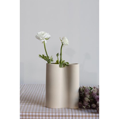 Keramická váza BUNN V.24cm béžová_3