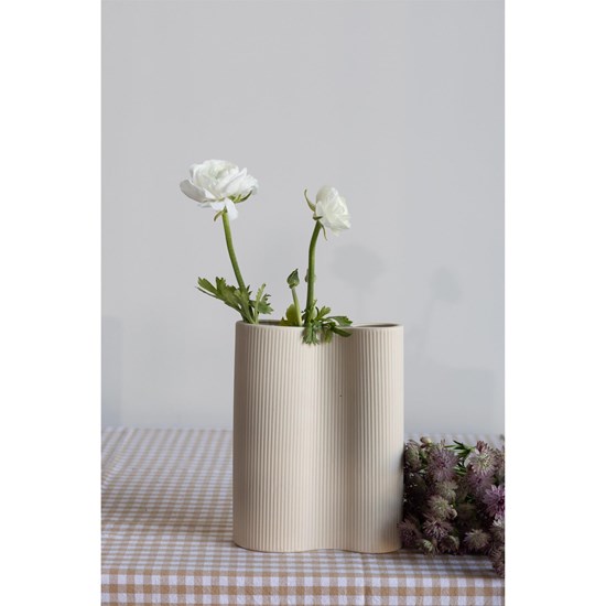 Keramická váza BUNN V.24cm béžová_3
