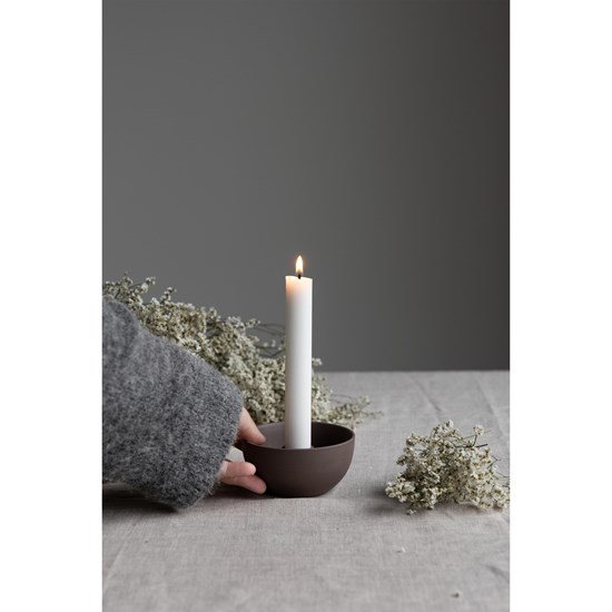 Keramický svícen LIDATORP mini P.10cm hnědý_1