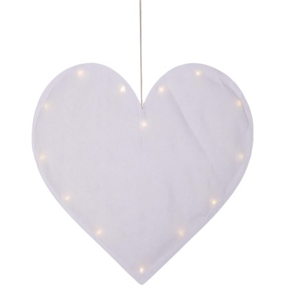 Papírové lehce polstrované srdce s LED diodami 40 cm_0