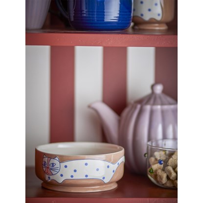 Kameninové misky MISSY s motivem kočky, sv. hnědá, SET/4ks_2