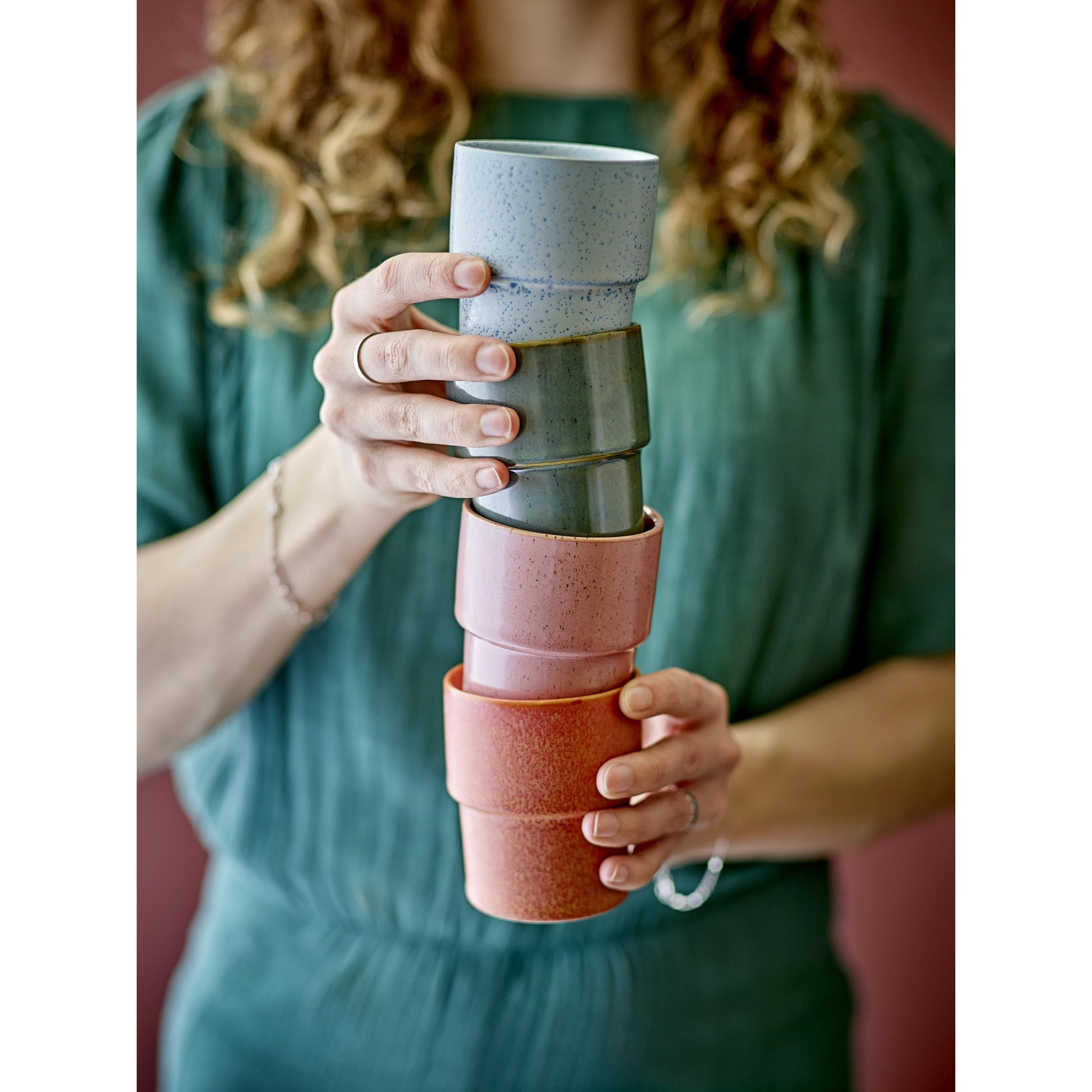 Kameninové šálky Ewan SET/4 ks barevné odstíny_1