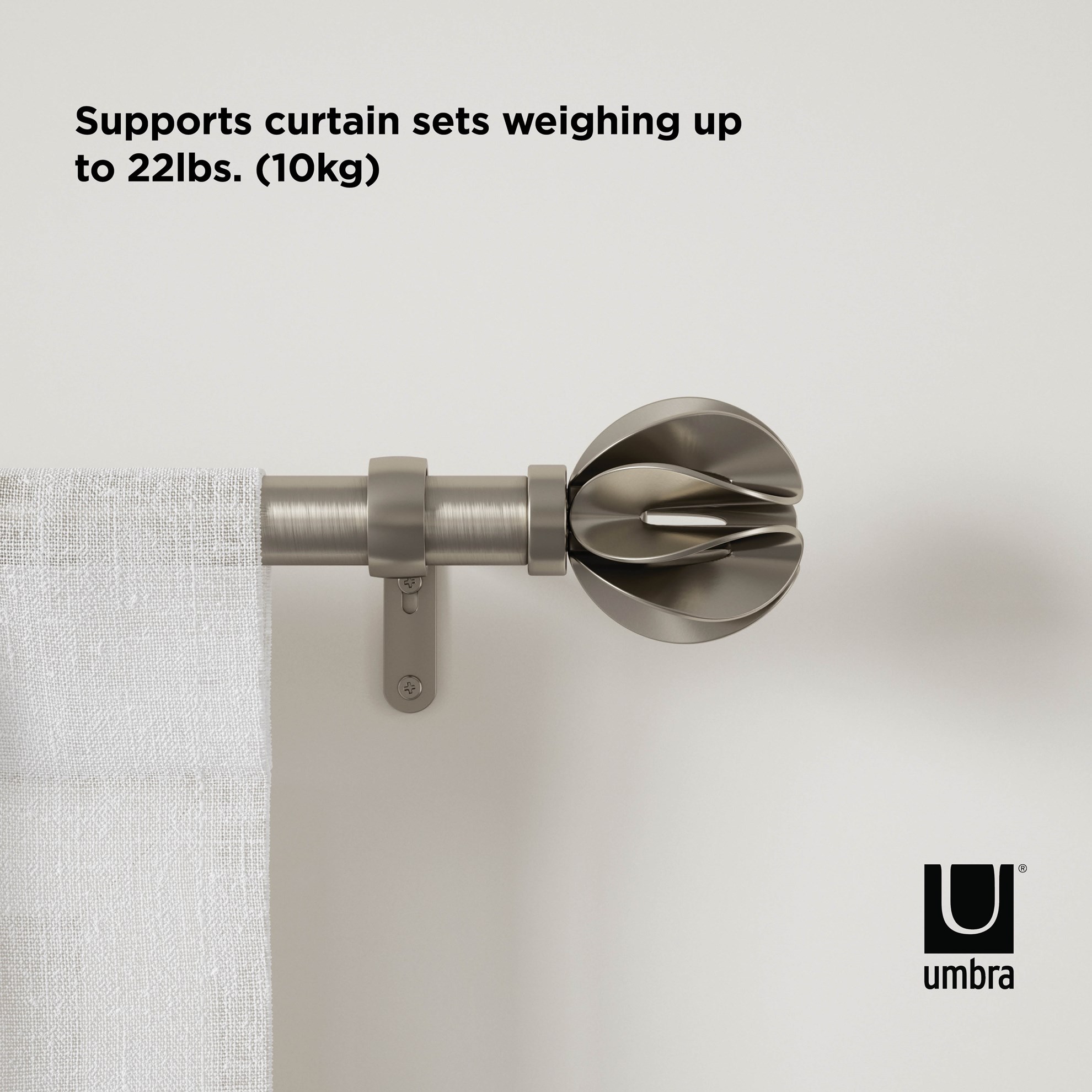 Rozšiřitelná garnýž BLOSSOM 106-305cm niklová_6