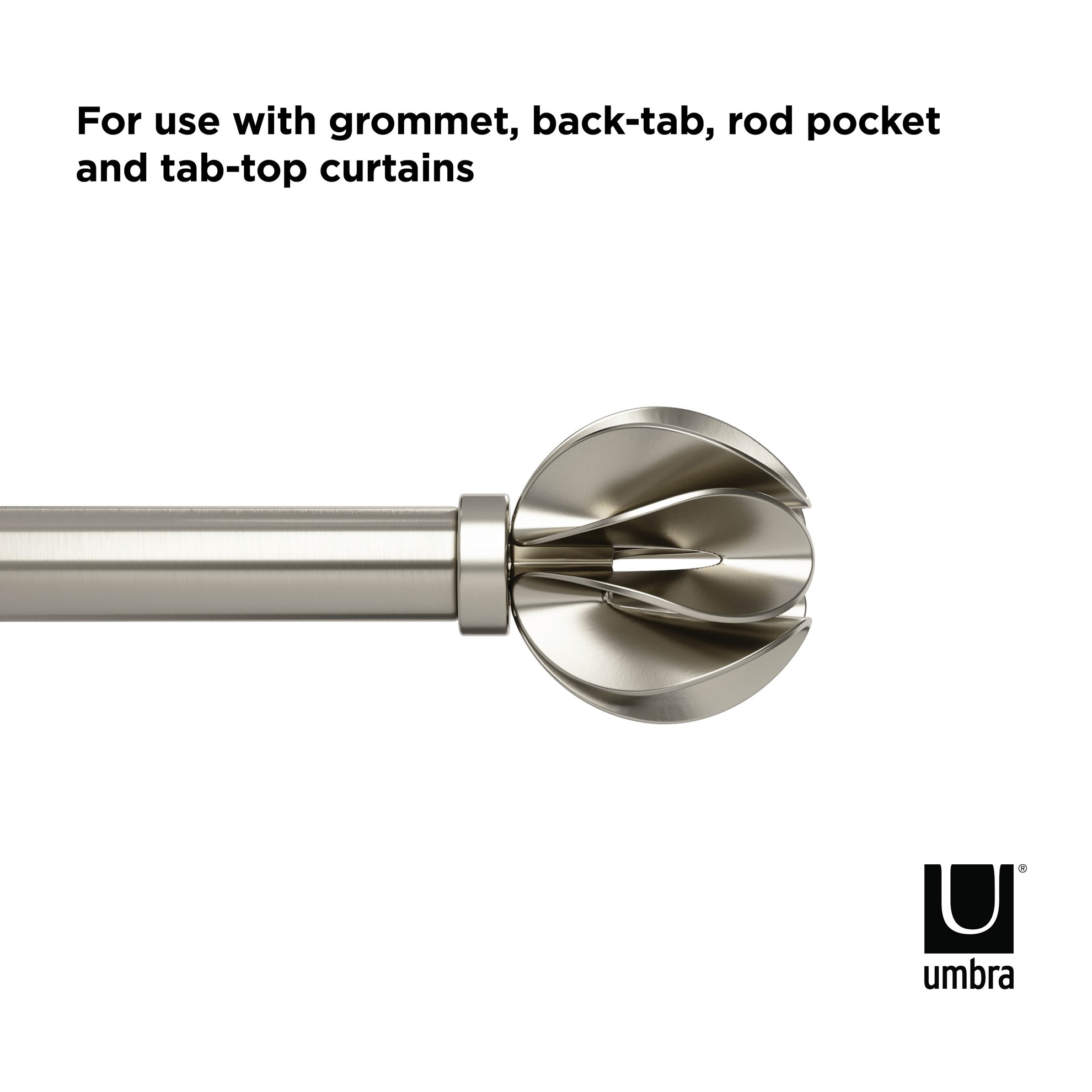 Rozšiřitelná garnýž BLOSSOM 106-305cm niklová_7