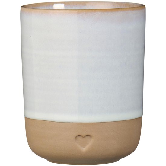 Kameninový šálek se srdíčkem Ib Laursen 190 ml bílý_0