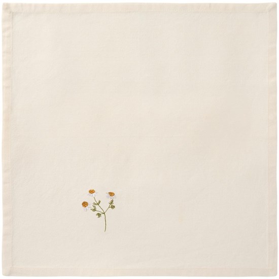 Bavlněný ubrousek s výšivkou kopretiny Ib Laursen 40x40 cm_0