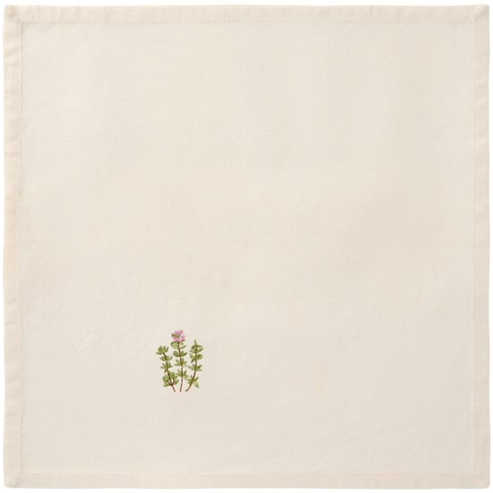 Bavlněný ubrousek s výšivkou tymiánu Ib Laursen 40x40 cm_0