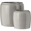 Sada 2 válcových květináčů Ib Laursen v šedé barvě_0