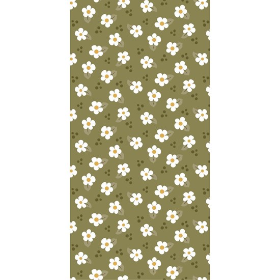 Papírové ubrousky Ib Laursen zelené s bílými květy BAL/16 ks_0