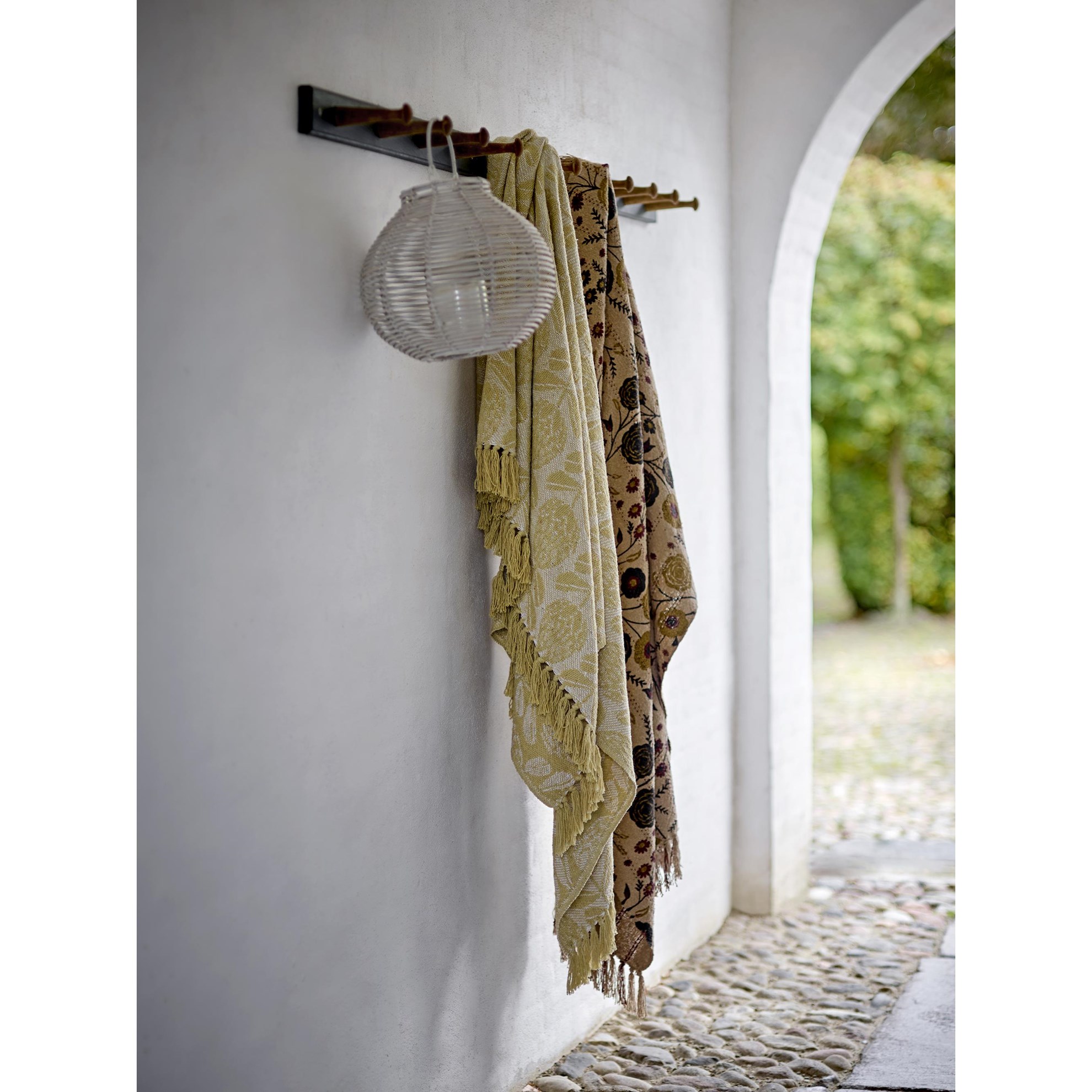 Pléd z recyklované bavlny PRATELLO 160x130 cm žlutý_4