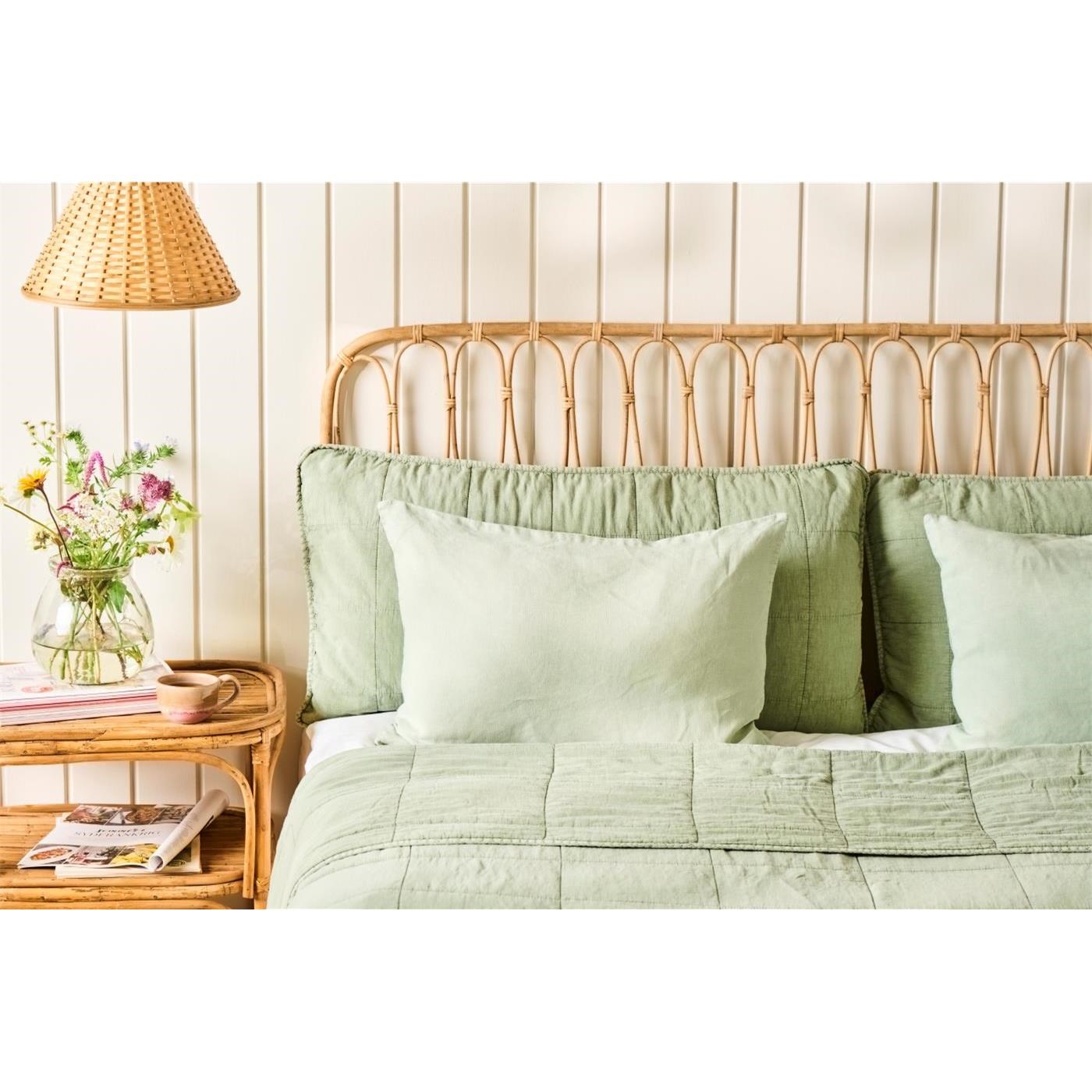 Prošívaný povlak na polštář k čelu postele Ib Laursen 50x90 cm pistachio_1